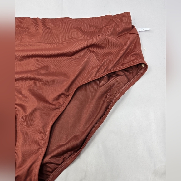 La Blanca Womens Swim Suit Bottoms Sz 18W Highwasted Clay Color High Cut Leg - Picture 5 of 13